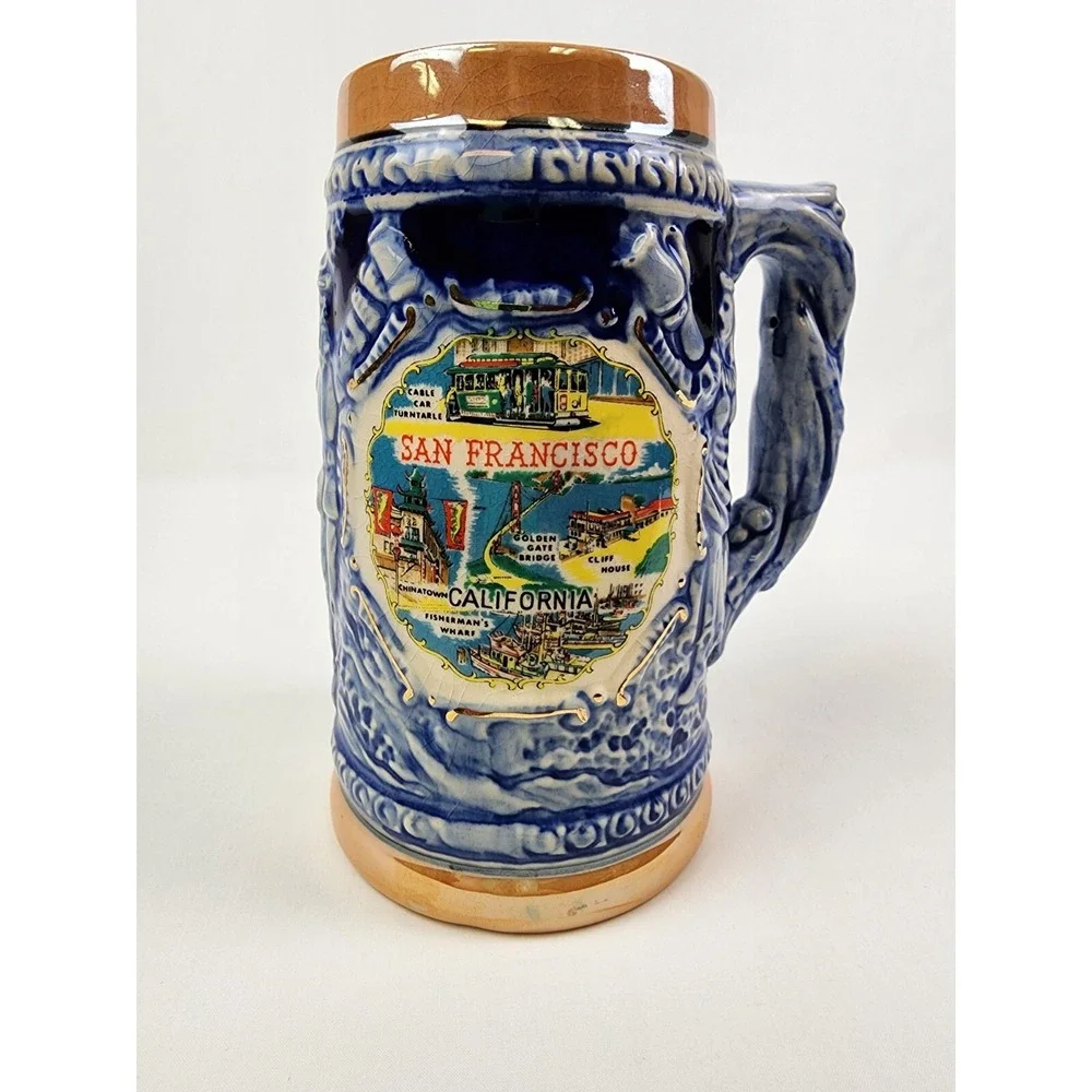 EFFCO San Francisco CA California Beer Mug Stein Made in Japan‎ Oktoberfest Malt